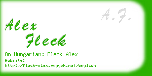 alex fleck business card